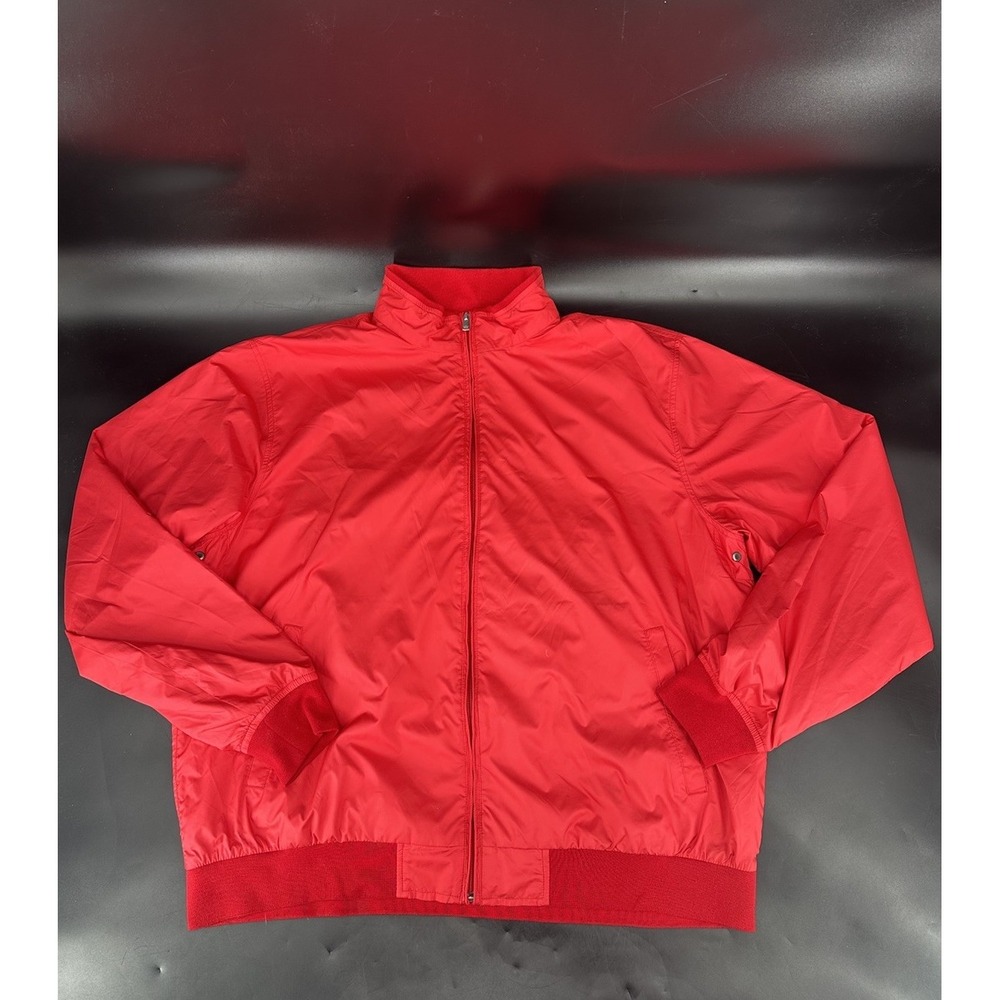 Peter‎ Millar Full Zip Windbreaker Golf Jacket Bomber Golfing Men's Sz 2XL Red